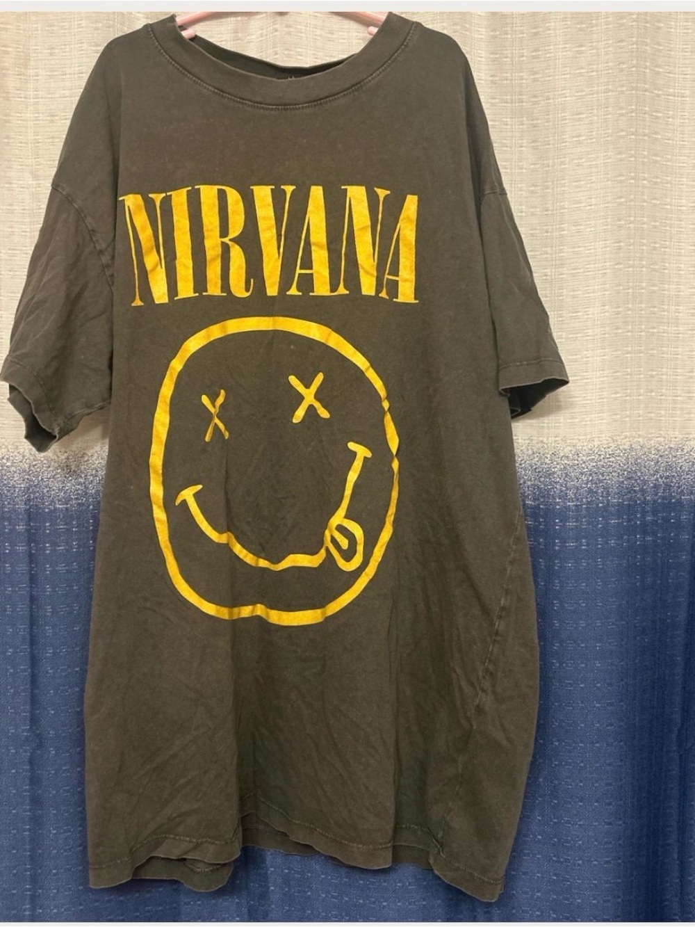 Cotton On Gray Tee with Yellow Smiley Tag